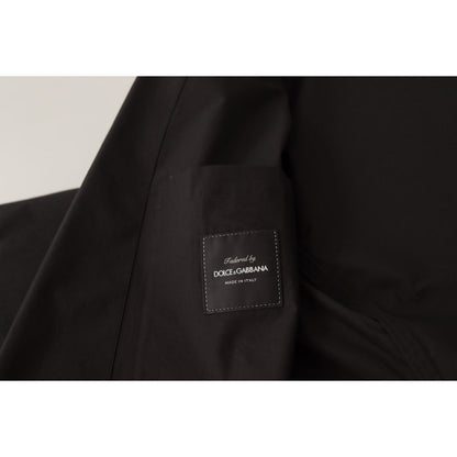Dolce & Gabbana Black Cotton Single Breasted Blazer Jacket
