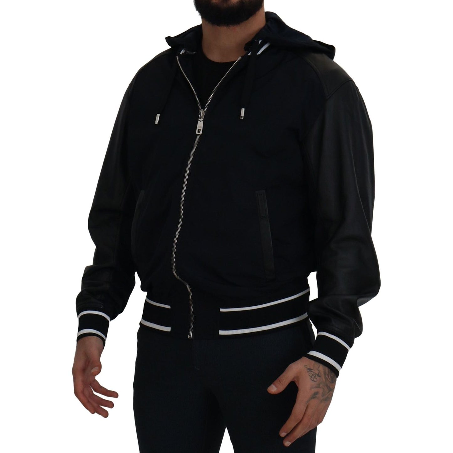 Dolce & Gabbana Elegant Black Bomber Blouson Jacket Dolce & Gabbana