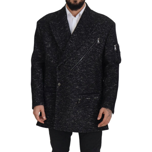 Dolce & Gabbana Sleek Patterned Wool Double Breasted Jacket Dolce & Gabbana