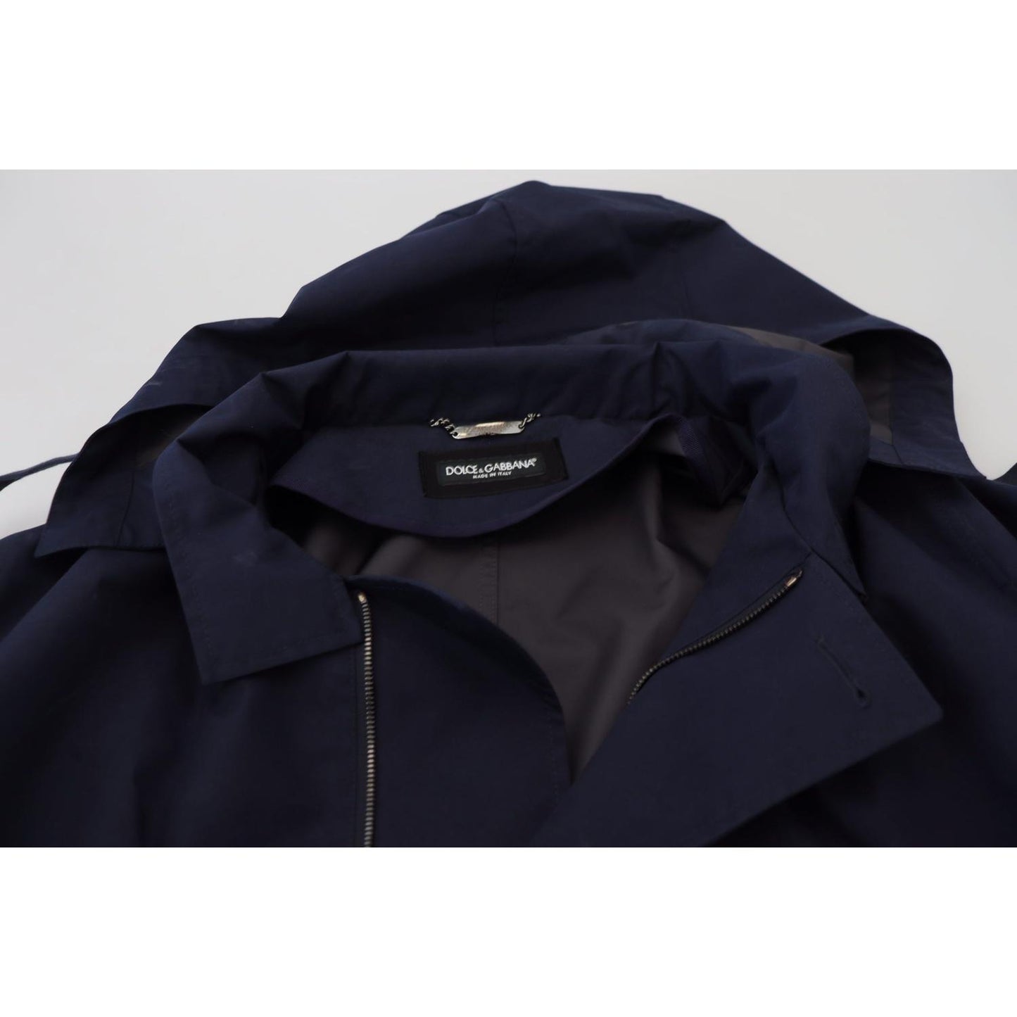 Dolce & Gabbana Elegant Double-Breasted Blue Parka Jacket Dolce & Gabbana