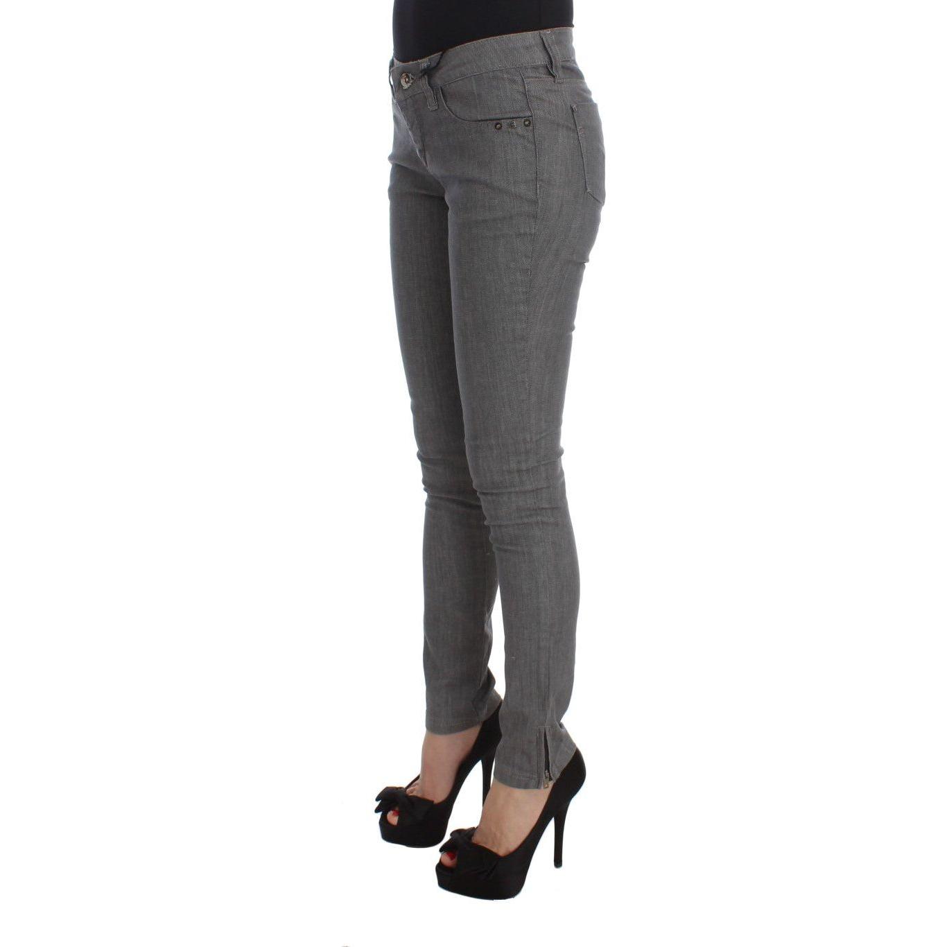 Costume National Chic Gray Slim-Fit Designer Jeans Costume National