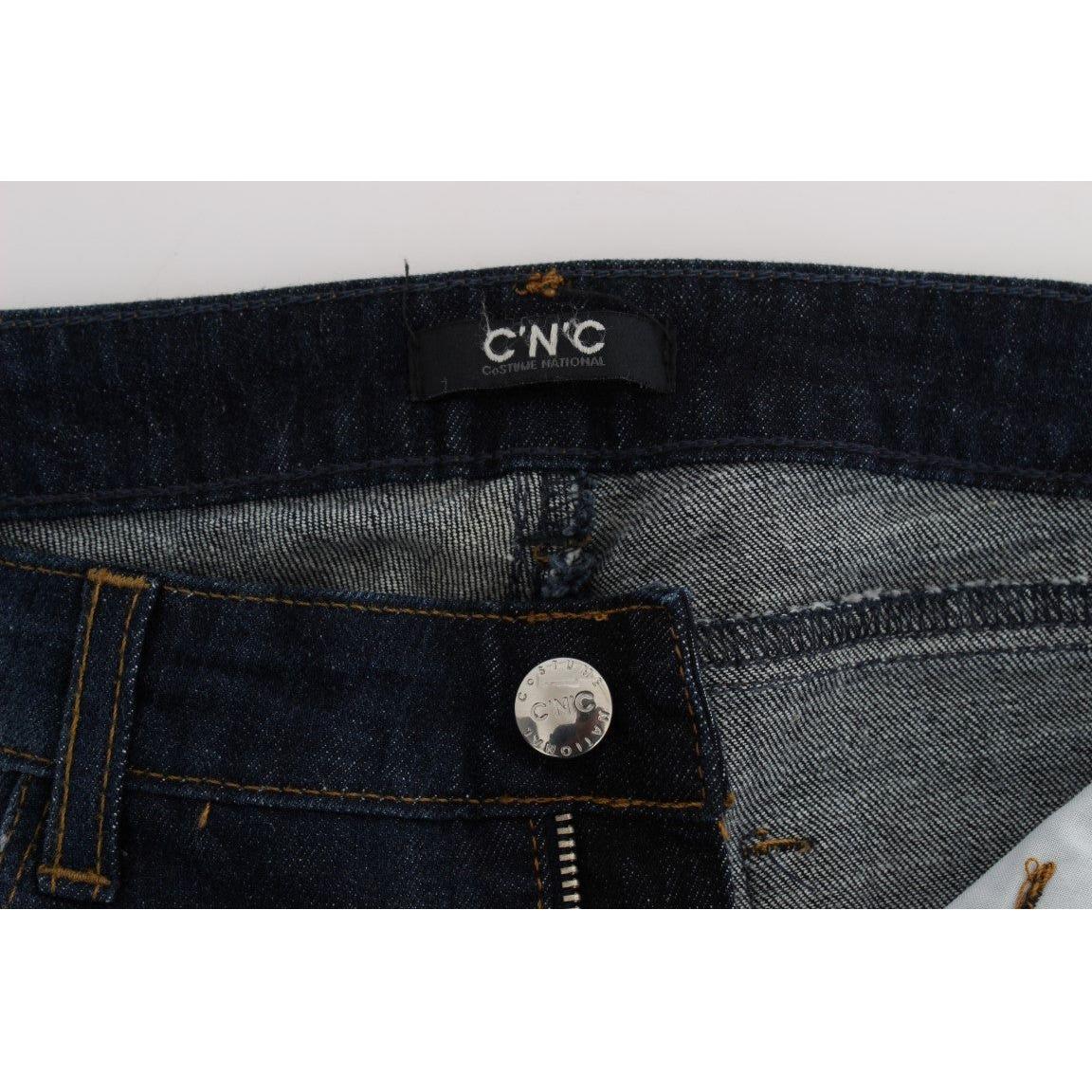 بنطلون جينز أزرق أنيق وذو قصة ضيقة من تصميم كوستيوم ناشيونال