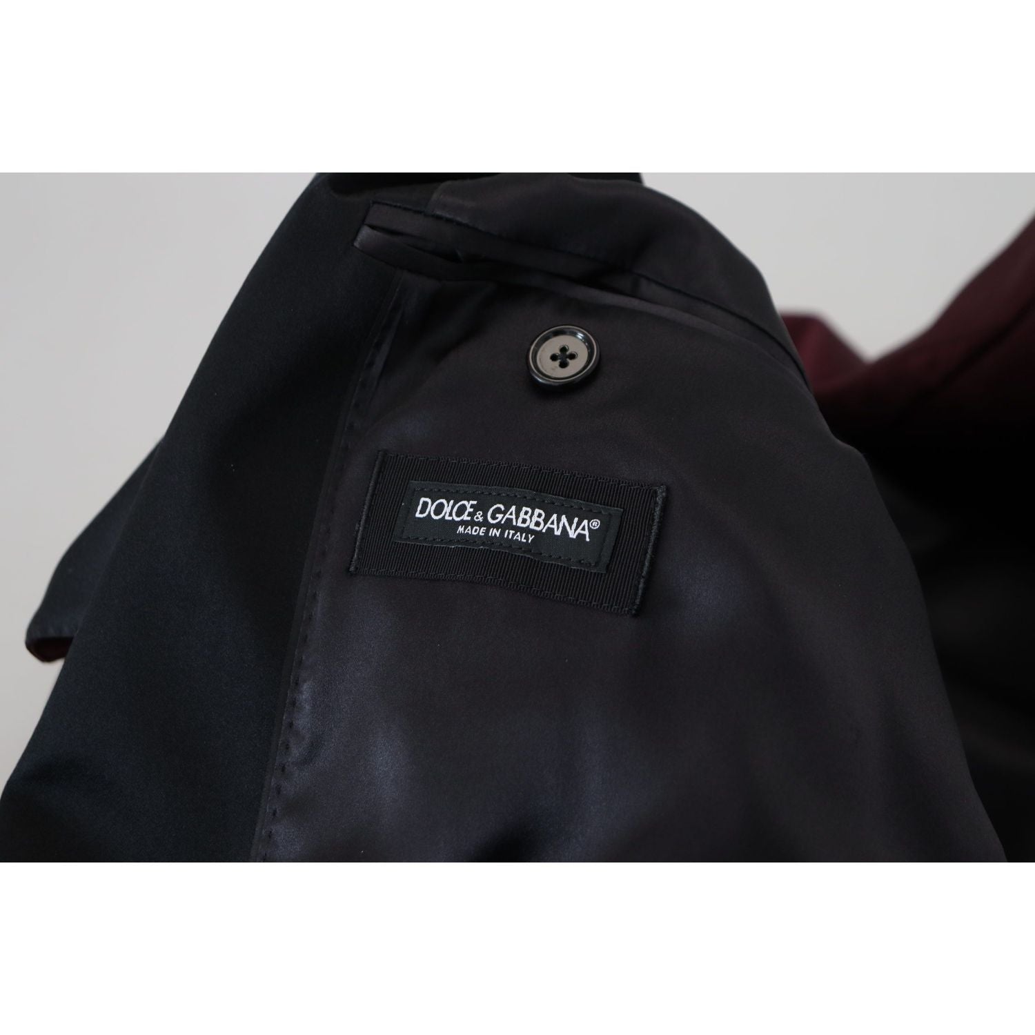 Dolce & Gabbana Bordeaux Polyester Double Breasted Jacket