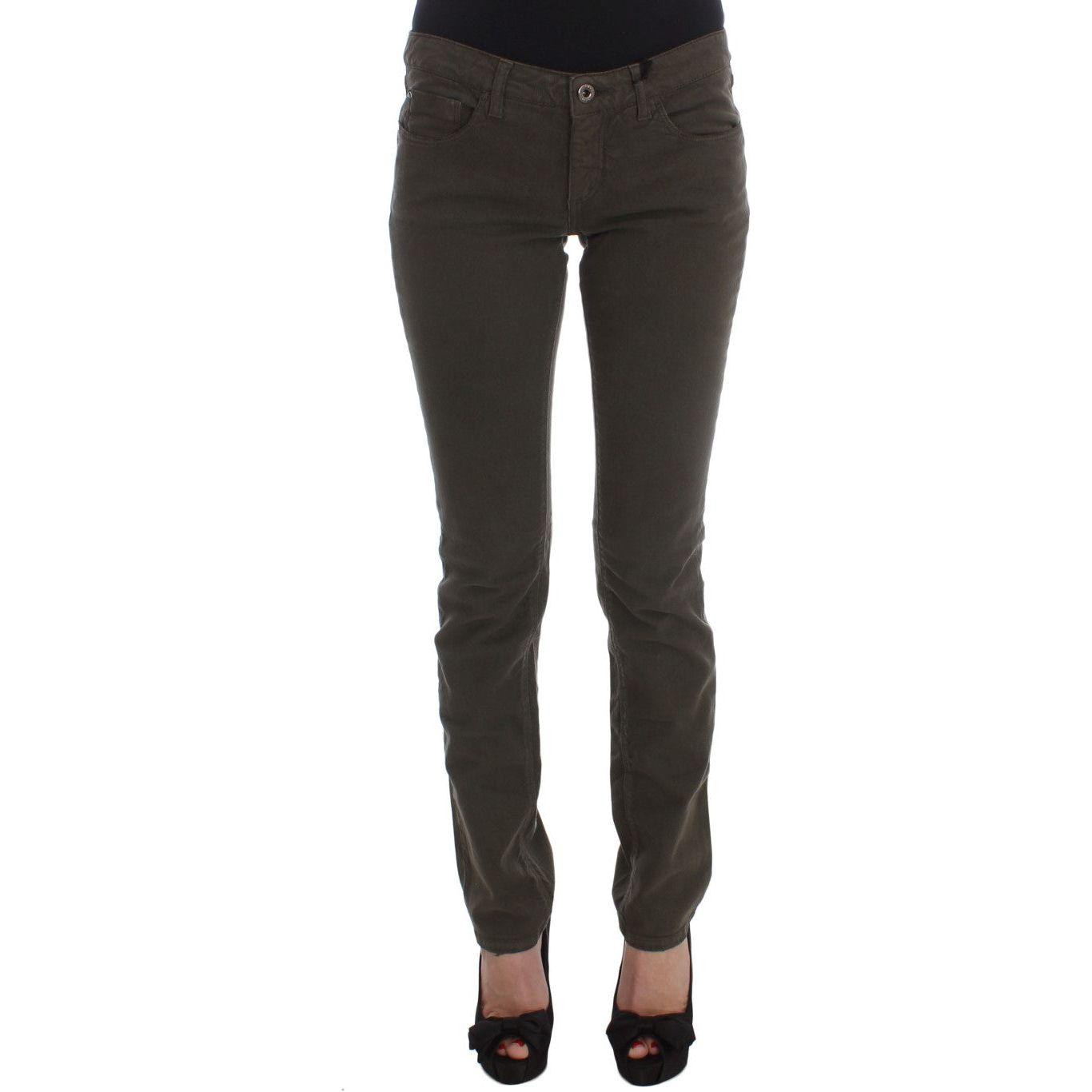 Costume National Green Cotton Blend Slim Fit Jeans 1728,3% Elastan,67345645728,Clothing,Costume National,Green,Jeans & Pants - Women - Clothing,Jeans Denim - Clothing,Material: 97% Cotton,New with tags,Slim Fit Jeans - Jeans Denim - Clothing,W26,Women,Wom