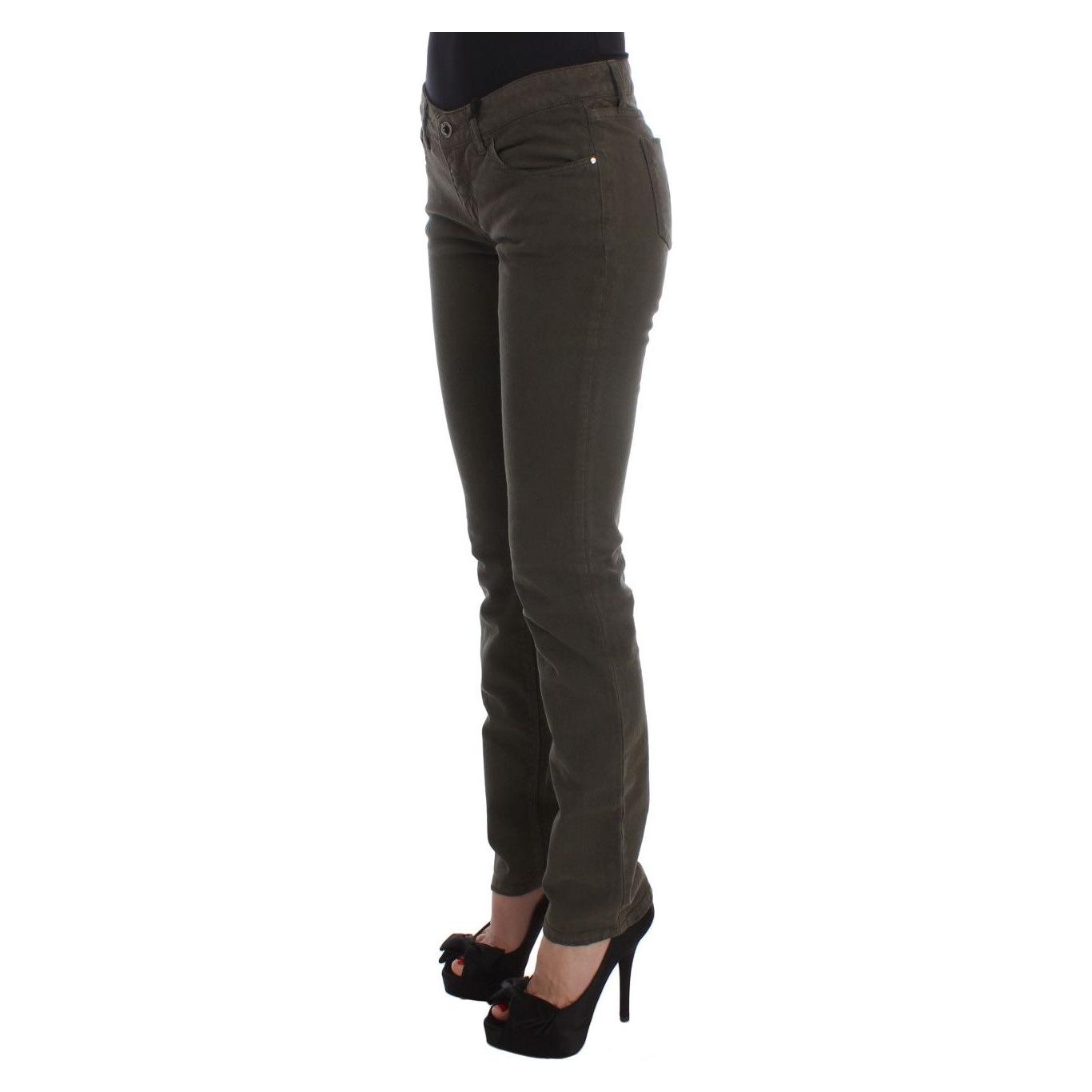Costume National Green Cotton Blend Slim Fit Jeans 1728,3% Elastan,67345645728,Clothing,Costume National,Green,Jeans & Pants - Women - Clothing,Jeans Denim - Clothing,Material: 97% Cotton,New with tags,Slim Fit Jeans - Jeans Denim - Clothing,W26,Women,Wom