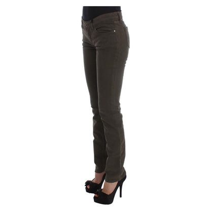 Costume National Green Cotton Blend Slim Fit Jeans 1728,3% Elastan,67345645728,Clothing,Costume National,Green,Jeans & Pants - Women - Clothing,Jeans Denim - Clothing,Material: 97% Cotton,New with tags,Slim Fit Jeans - Jeans Denim - Clothing,W26,Women,Wom