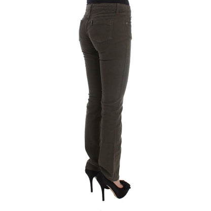 Costume National Green Cotton Blend Slim Fit Jeans 1728,3% Elastan,67345645728,Clothing,Costume National,Green,Jeans & Pants - Women - Clothing,Jeans Denim - Clothing,Material: 97% Cotton,New with tags,Slim Fit Jeans - Jeans Denim - Clothing,W26,Women,Wom