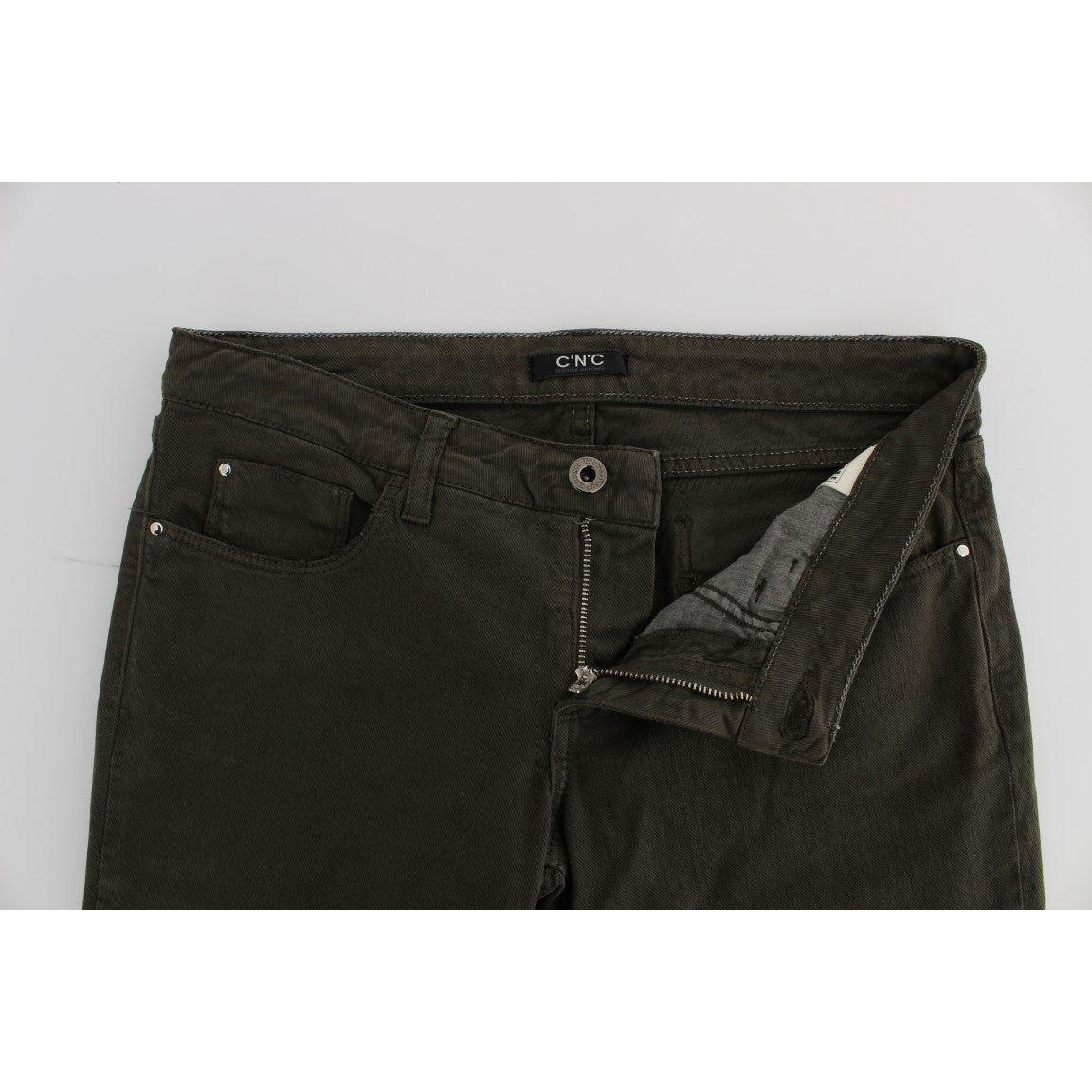 Costume National Green Cotton Blend Slim Fit Jeans 1728,3% Elastan,67345645728,Clothing,Costume National,Green,Jeans & Pants - Women - Clothing,Jeans Denim - Clothing,Material: 97% Cotton,New with tags,Slim Fit Jeans - Jeans Denim - Clothing,W26,Women,Wom