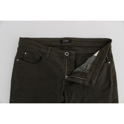 Costume National Green Cotton Blend Slim Fit Jeans 1728,3% Elastan,67345645728,Clothing,Costume National,Green,Jeans & Pants - Women - Clothing,Jeans Denim - Clothing,Material: 97% Cotton,New with tags,Slim Fit Jeans - Jeans Denim - Clothing,W26,Women,Wom
