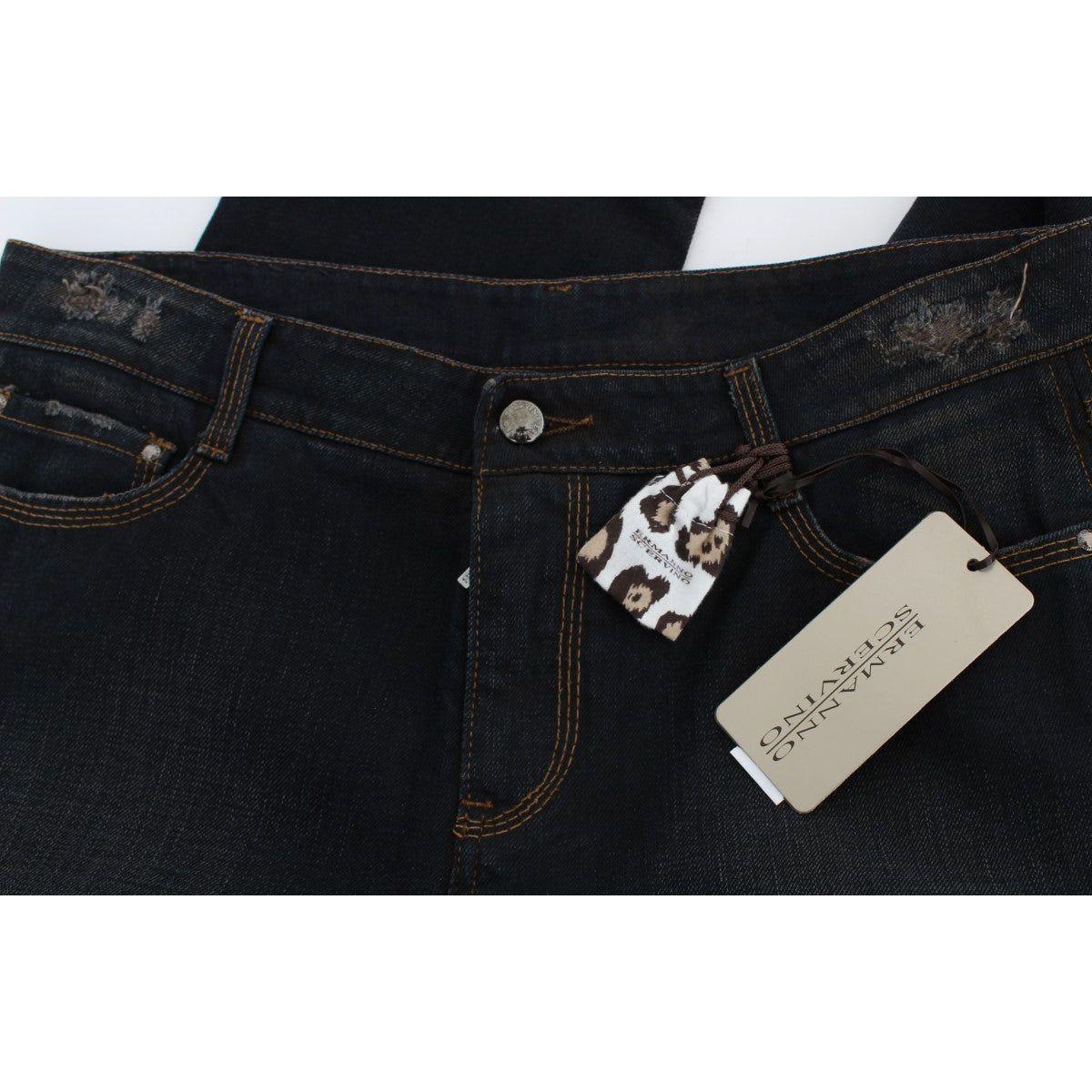 Ermanno Scervino Blue Wash Cotton Boyfriend Jeans