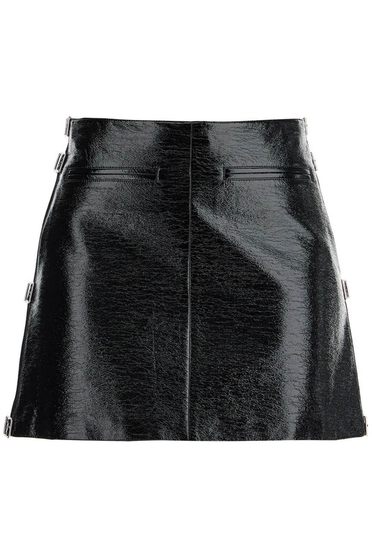 Courreges vinyl mini skirt with buckles Skirts Courreges