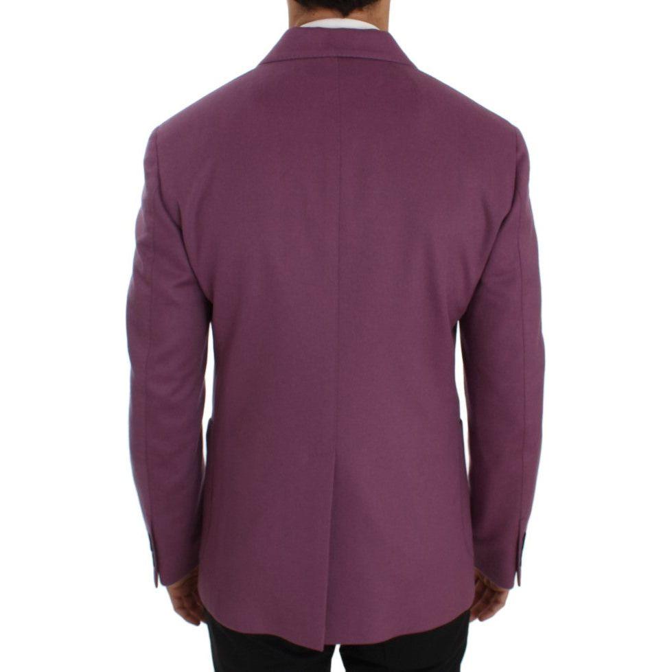 Dolce & Gabbana Elegant Purple Cashmere-Silk Blend Blazer Dolce & Gabbana