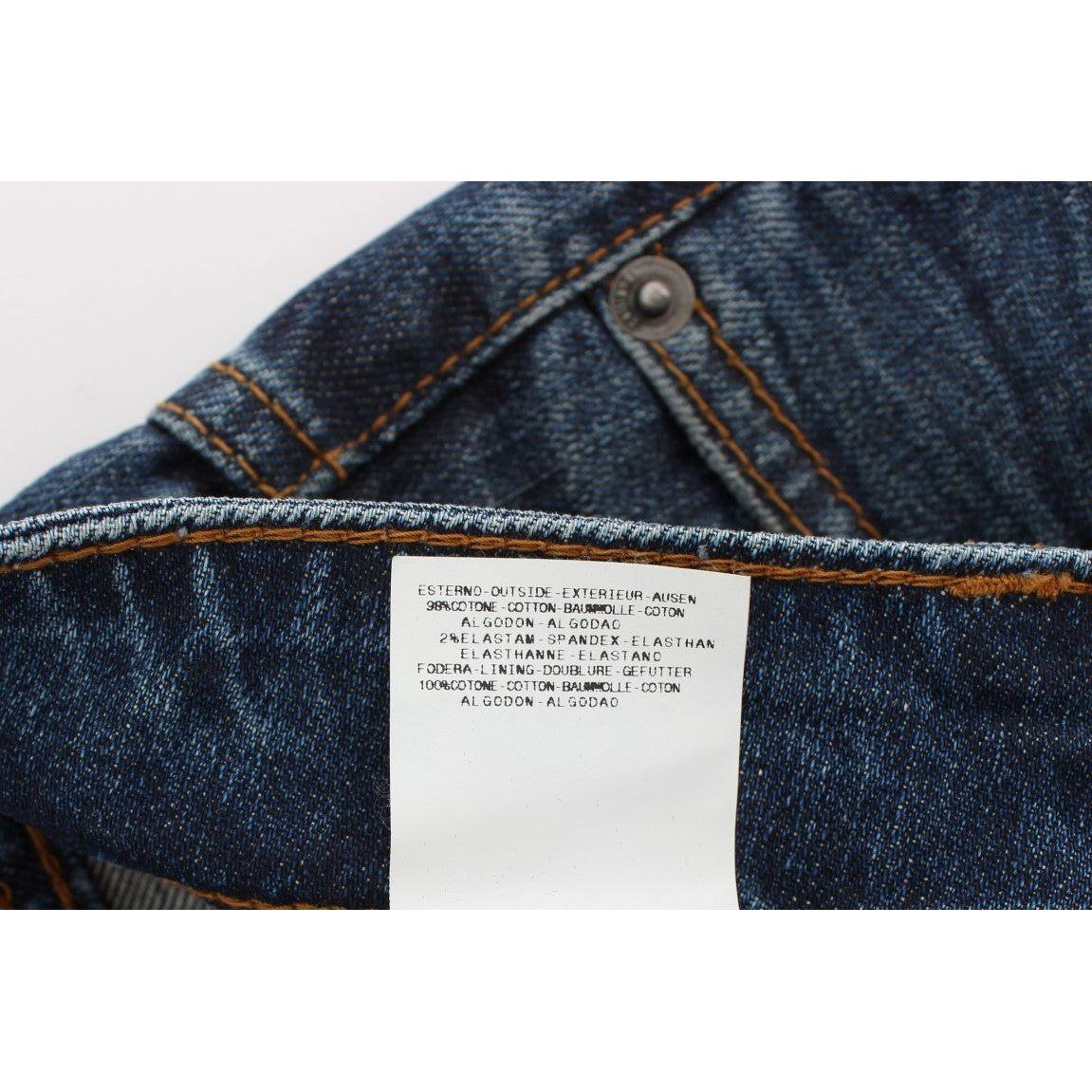 John Galliano Chic Slim Fit Blue Jeans John Galliano