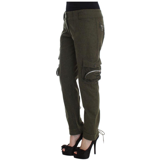 Ermanno Scervino Chic Green Cargo Pants for Effortless Style Ermanno Scervino