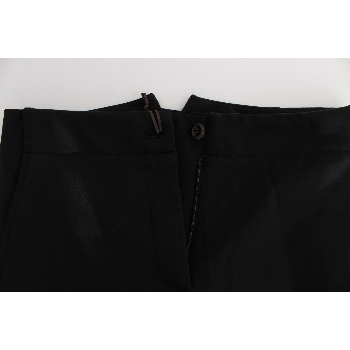 Ermanno Scervino Elegant Cropped Capri Pants in Black Jeans & Pants Ermanno Scervino