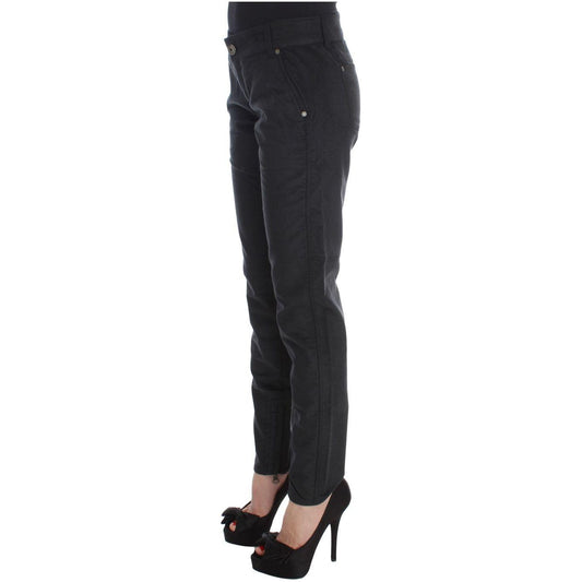 Ermanno Scervino Chic Black Regular Fit Trousers Jeans & Pants Ermanno Scervino