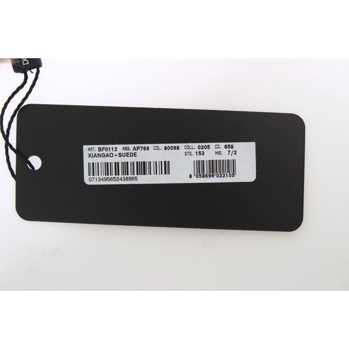 قفازات دولتشي آند غابانا الأنيقة المصنوعة من جلد السويد باللون البيج بطول الكوع