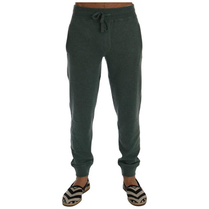 Dolce & Gabbana Green Cashmere Training Pants 1728,67345645728,Athletic Pants - Pants - Clothing,Clothing,Dolce & Gabbana,Green,Jeans & Pants - Men - Clothing,Joggers (workout pants) - Sportswear - Clothing,Material: 100% Cashmere,Men,Men - Clothing,New w