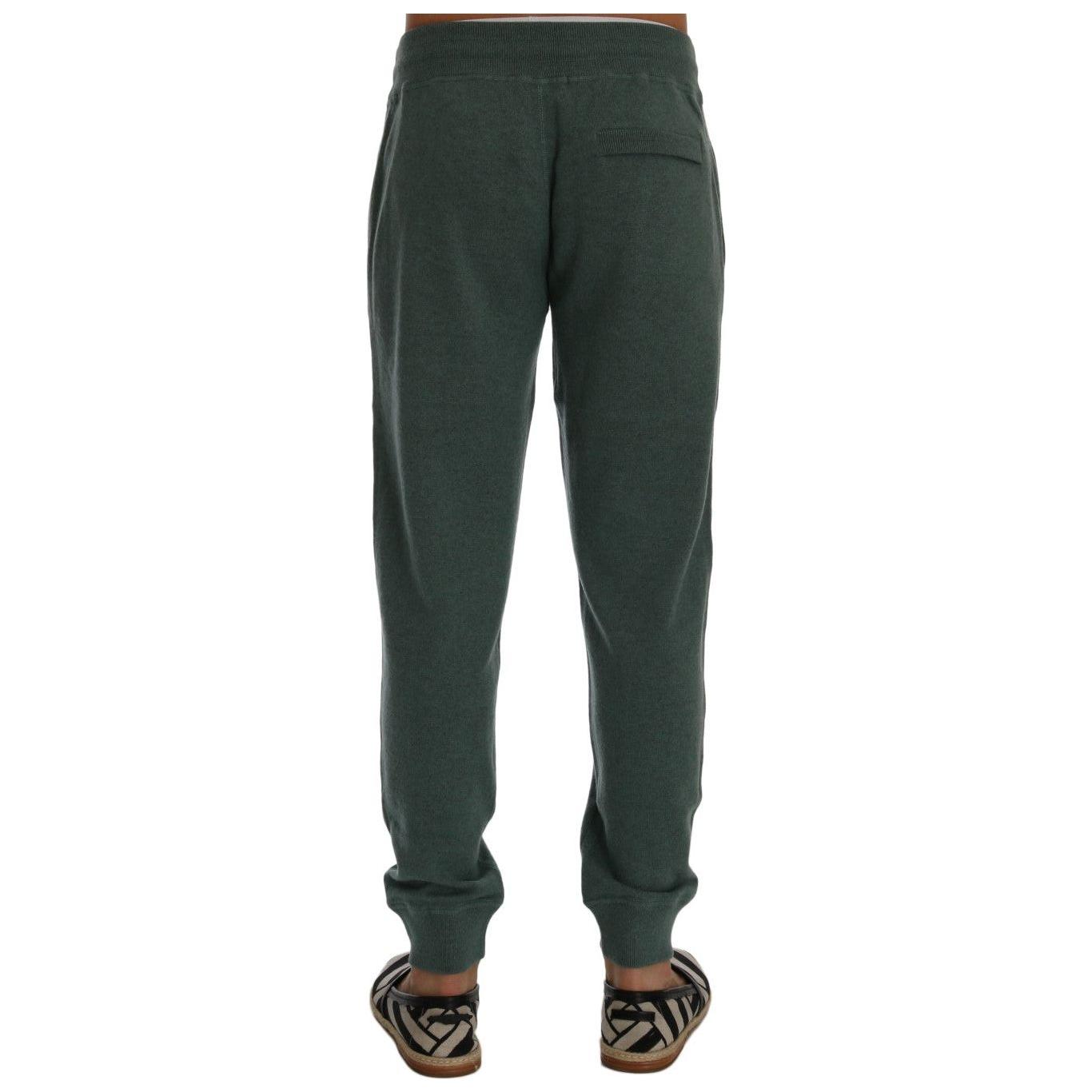 Dolce & Gabbana Green Cashmere Training Pants 1728,67345645728,Athletic Pants - Pants - Clothing,Clothing,Dolce & Gabbana,Green,Jeans & Pants - Men - Clothing,Joggers (workout pants) - Sportswear - Clothing,Material: 100% Cashmere,Men,Men - Clothing,New w