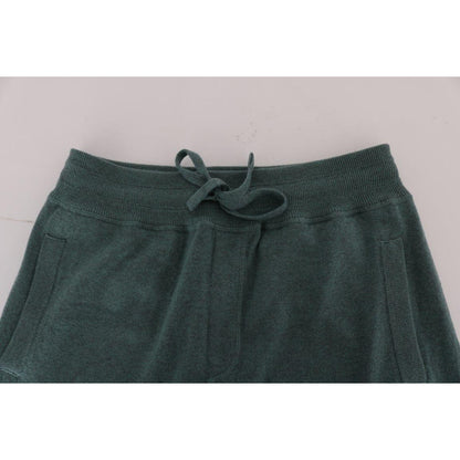 Dolce & Gabbana Green Cashmere Training Pants 1728,67345645728,Athletic Pants - Pants - Clothing,Clothing,Dolce & Gabbana,Green,Jeans & Pants - Men - Clothing,Joggers (workout pants) - Sportswear - Clothing,Material: 100% Cashmere,Men,Men - Clothing,New w