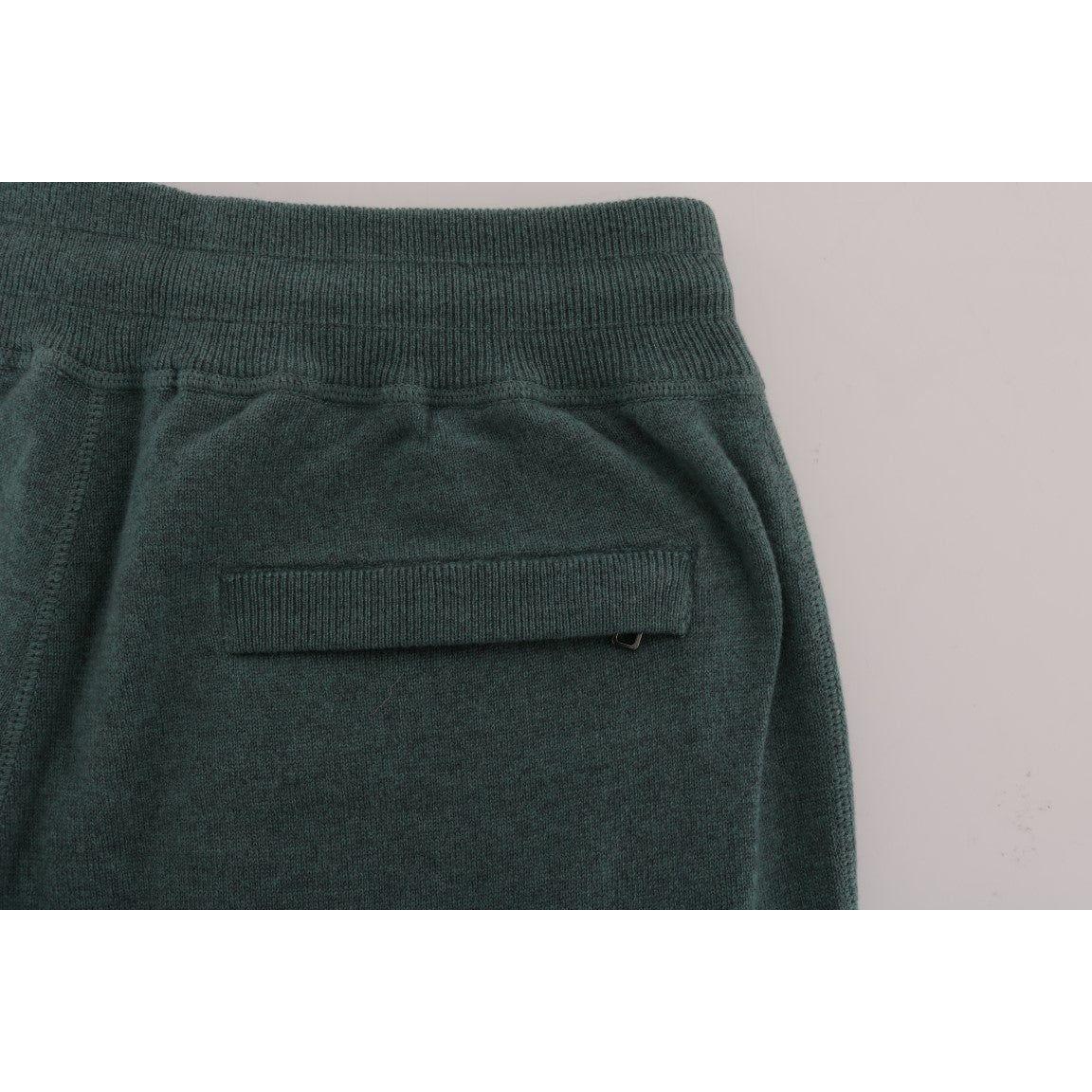 Dolce & Gabbana Green Cashmere Training Pants 1728,67345645728,Athletic Pants - Pants - Clothing,Clothing,Dolce & Gabbana,Green,Jeans & Pants - Men - Clothing,Joggers (workout pants) - Sportswear - Clothing,Material: 100% Cashmere,Men,Men - Clothing,New w