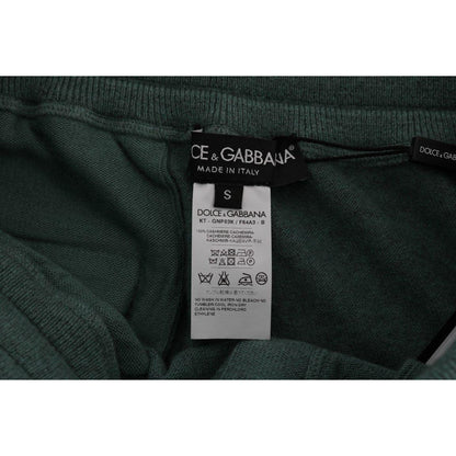 Dolce & Gabbana Green Cashmere Training Pants 1728,67345645728,Athletic Pants - Pants - Clothing,Clothing,Dolce & Gabbana,Green,Jeans & Pants - Men - Clothing,Joggers (workout pants) - Sportswear - Clothing,Material: 100% Cashmere,Men,Men - Clothing,New w
