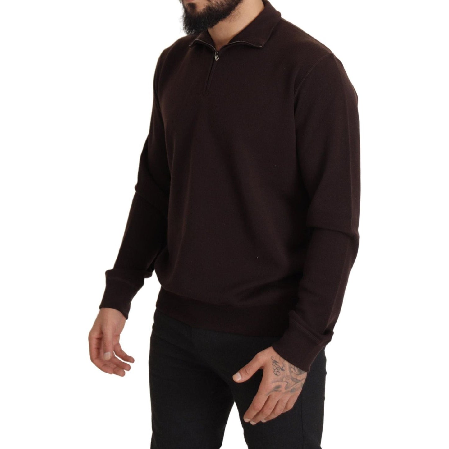 Dolce & Gabbana Elegant Cashmere Zippered Pullover Sweater Dolce & Gabbana