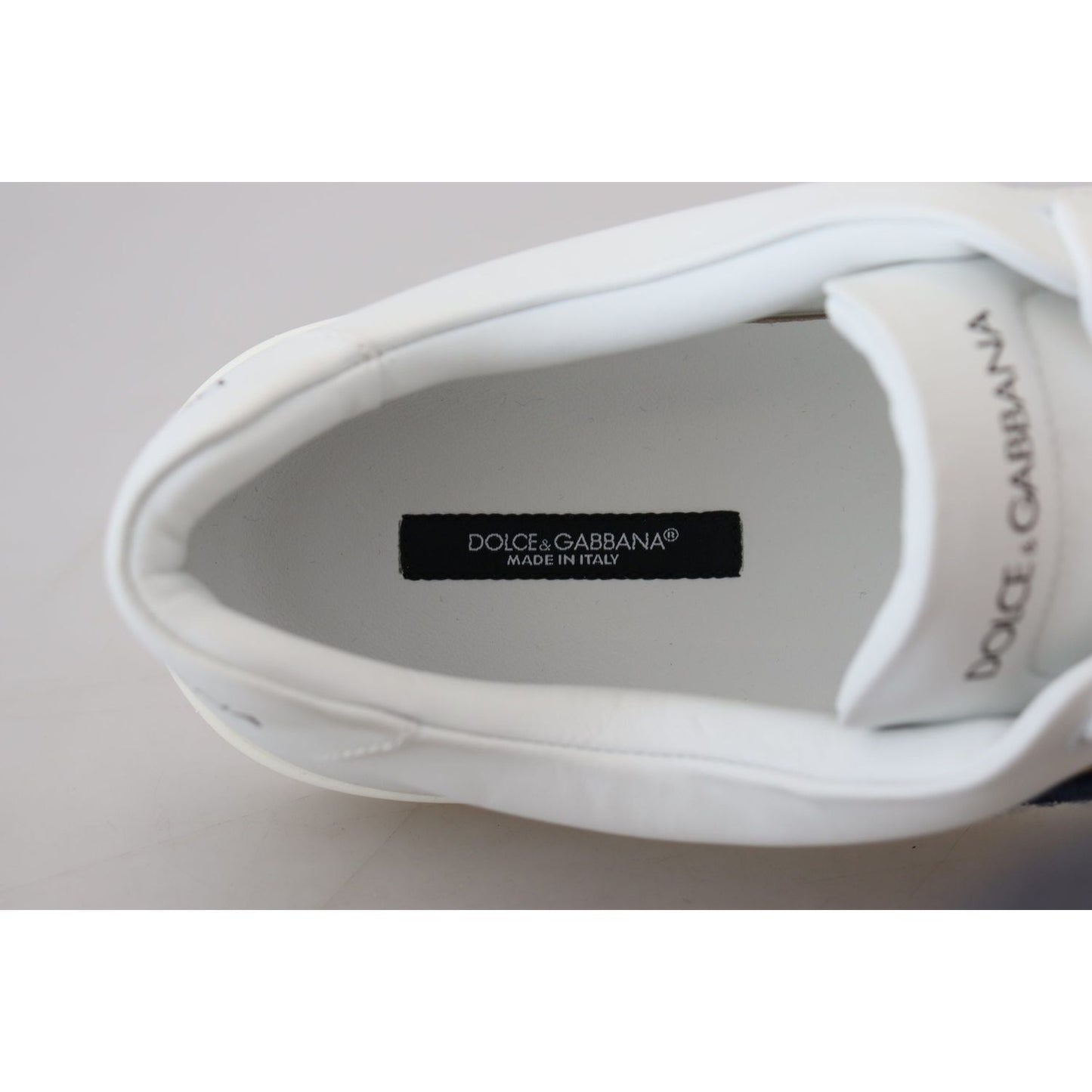 Dolce & Gabbana Elegant White Leather Men's Sneakers Dolce & Gabbana