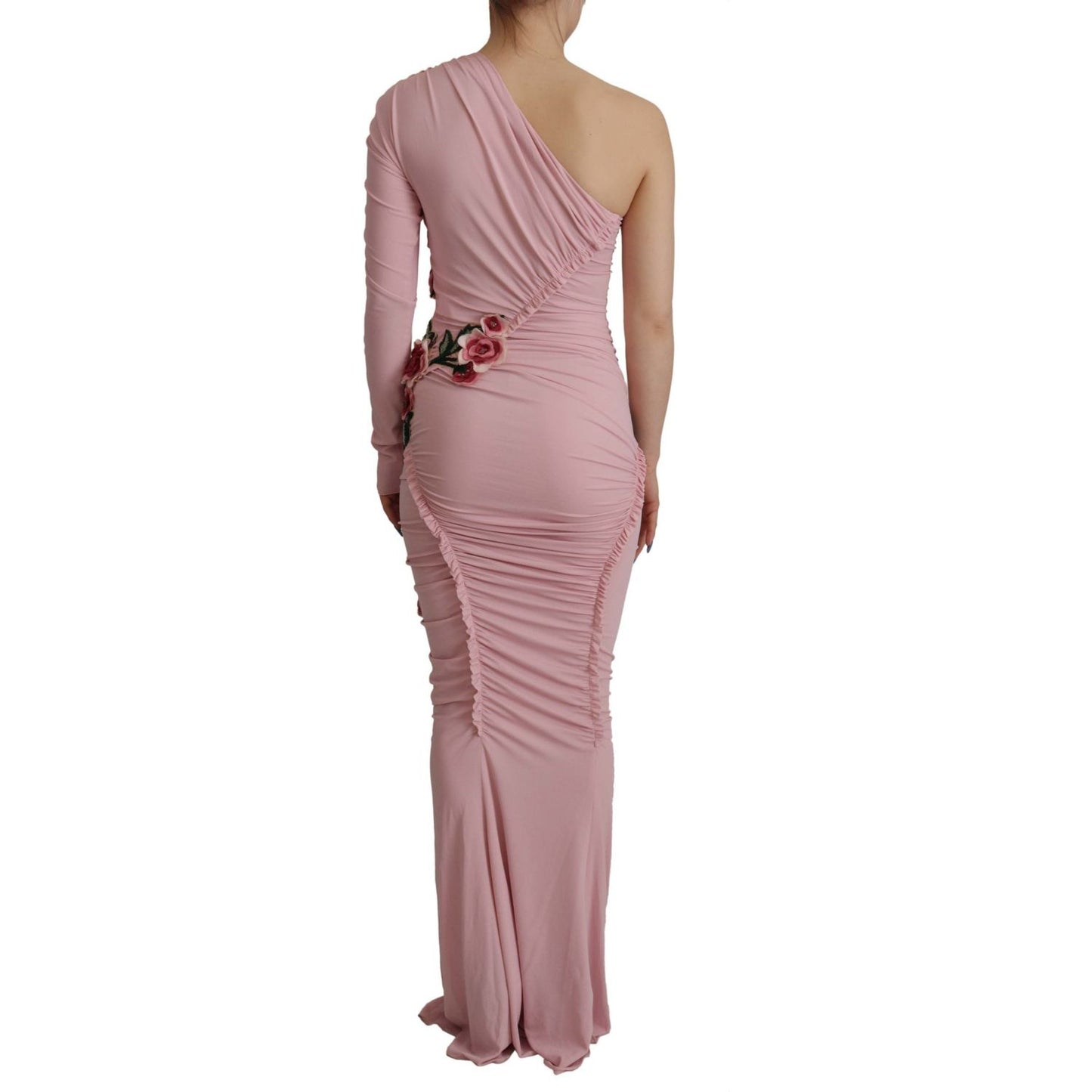 Dolce & Gabbana Elegant Pink One Shoulder Bodycon Dress Dolce & Gabbana