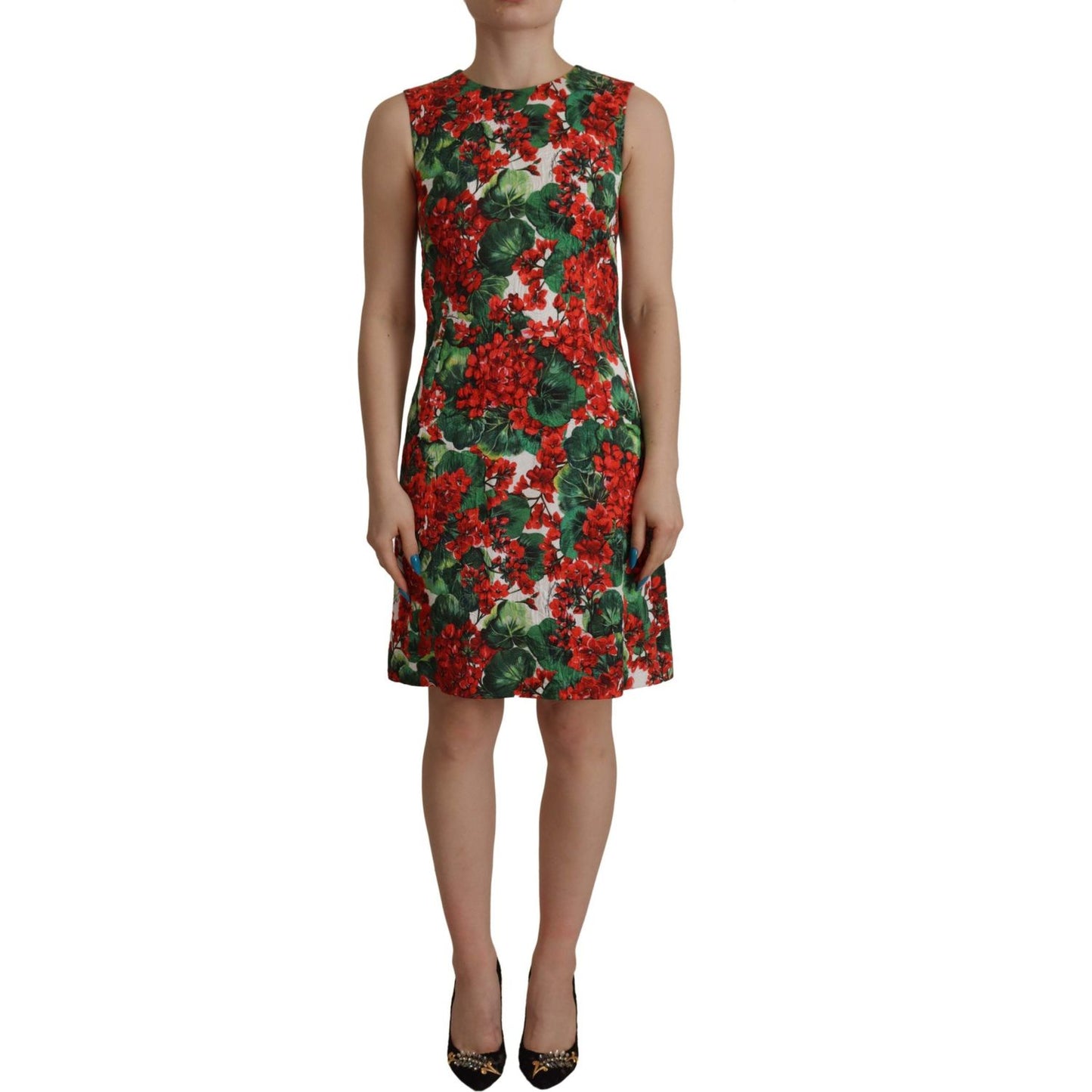 Dolce & Gabbana Multicolor Floral A-Line Dress Dolce & Gabbana