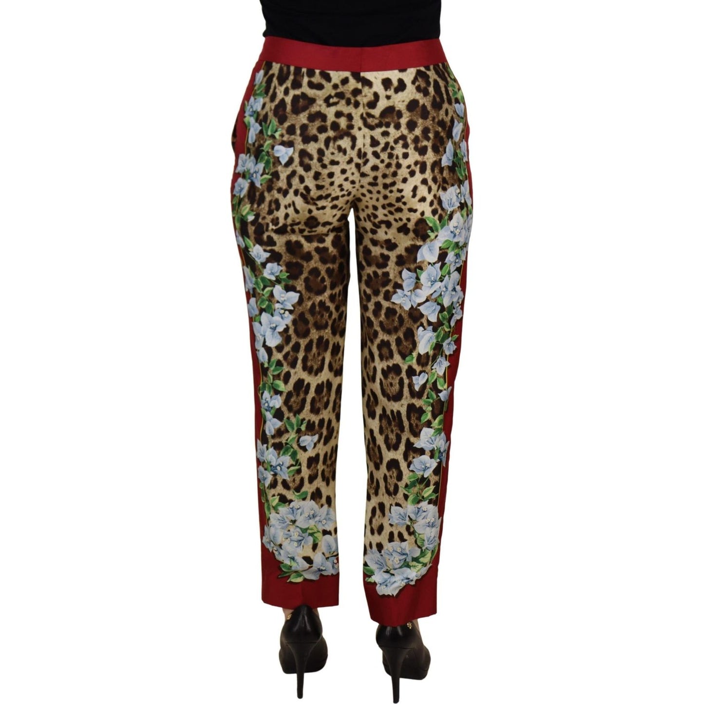 Dolce & Gabbana Elegant Multicolor High Waist Silk Pants Dolce & Gabbana