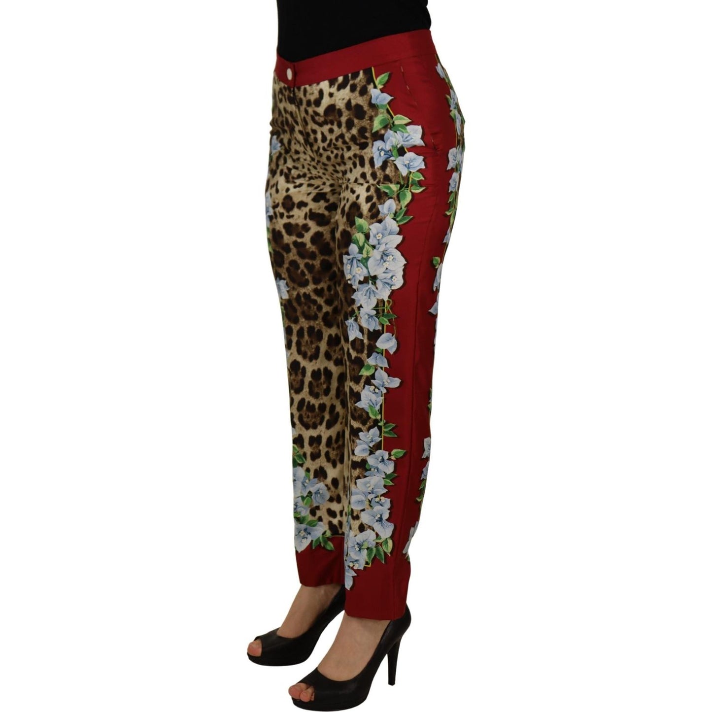 Dolce & Gabbana Elegant Multicolor High Waist Silk Pants Dolce & Gabbana