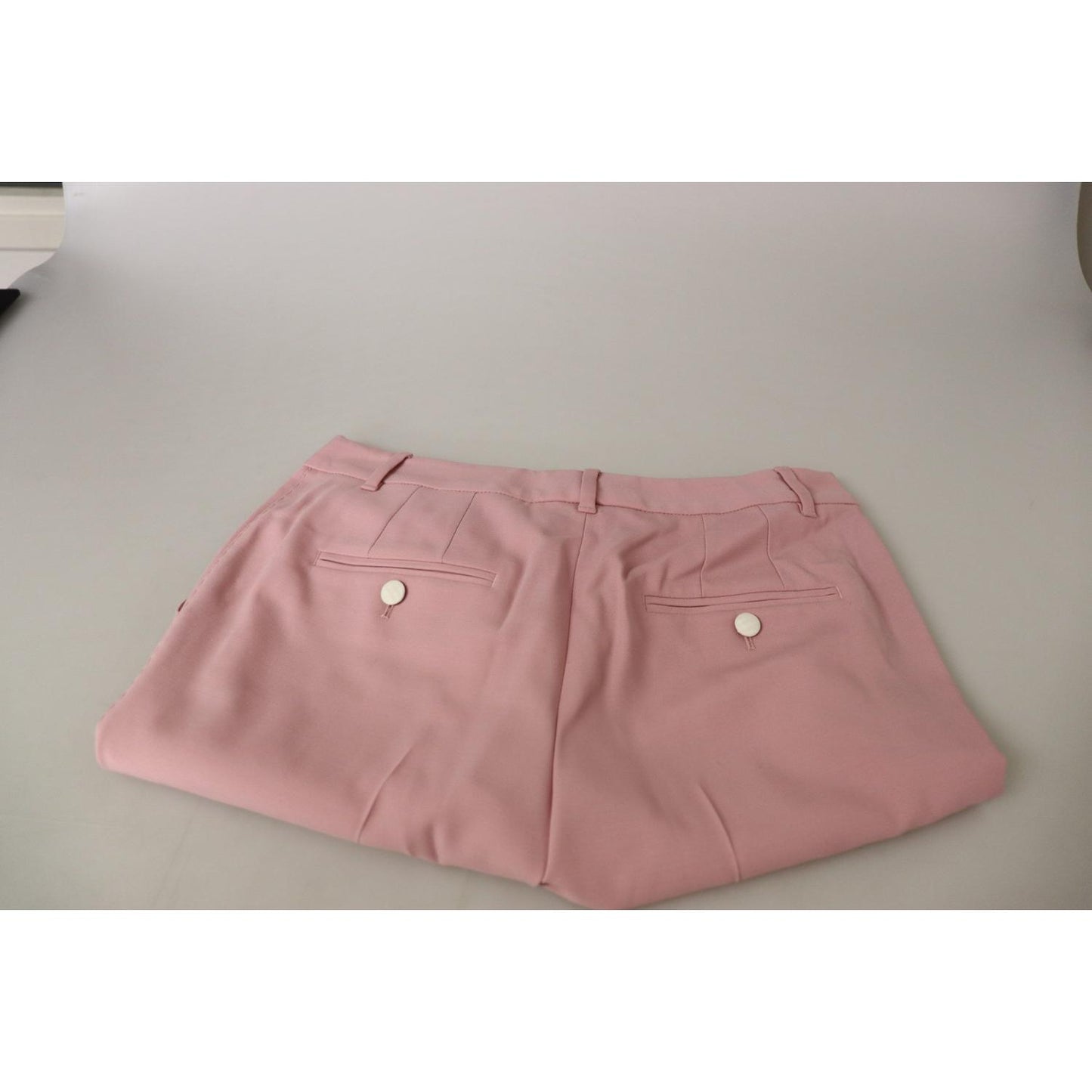 Dolce & Gabbana Chic MidWaist Virgin Wool Pink Pants Dolce & Gabbana