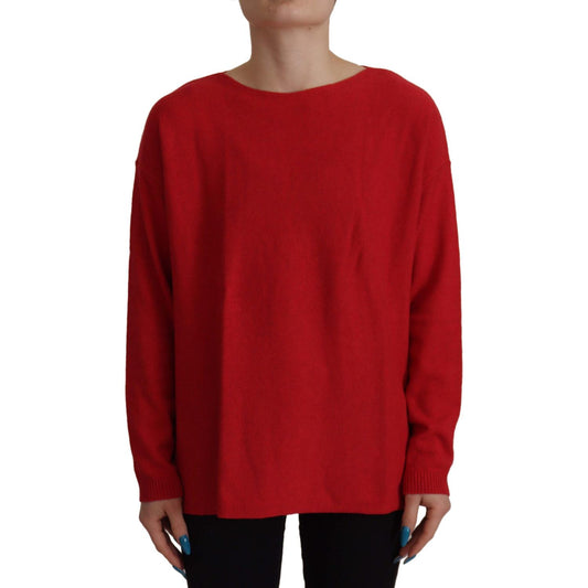 Dolce & Gabbana Elegant Red Wool Blend Knit Sweater Dolce & Gabbana