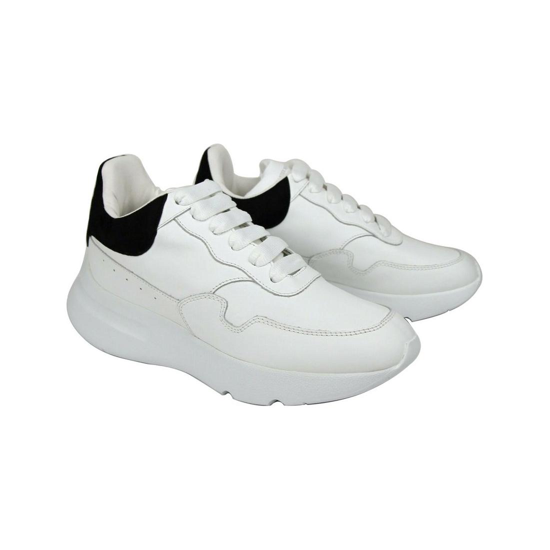 Alexander McQueen Women White Leather Suede Sneaker Alexander McQueen