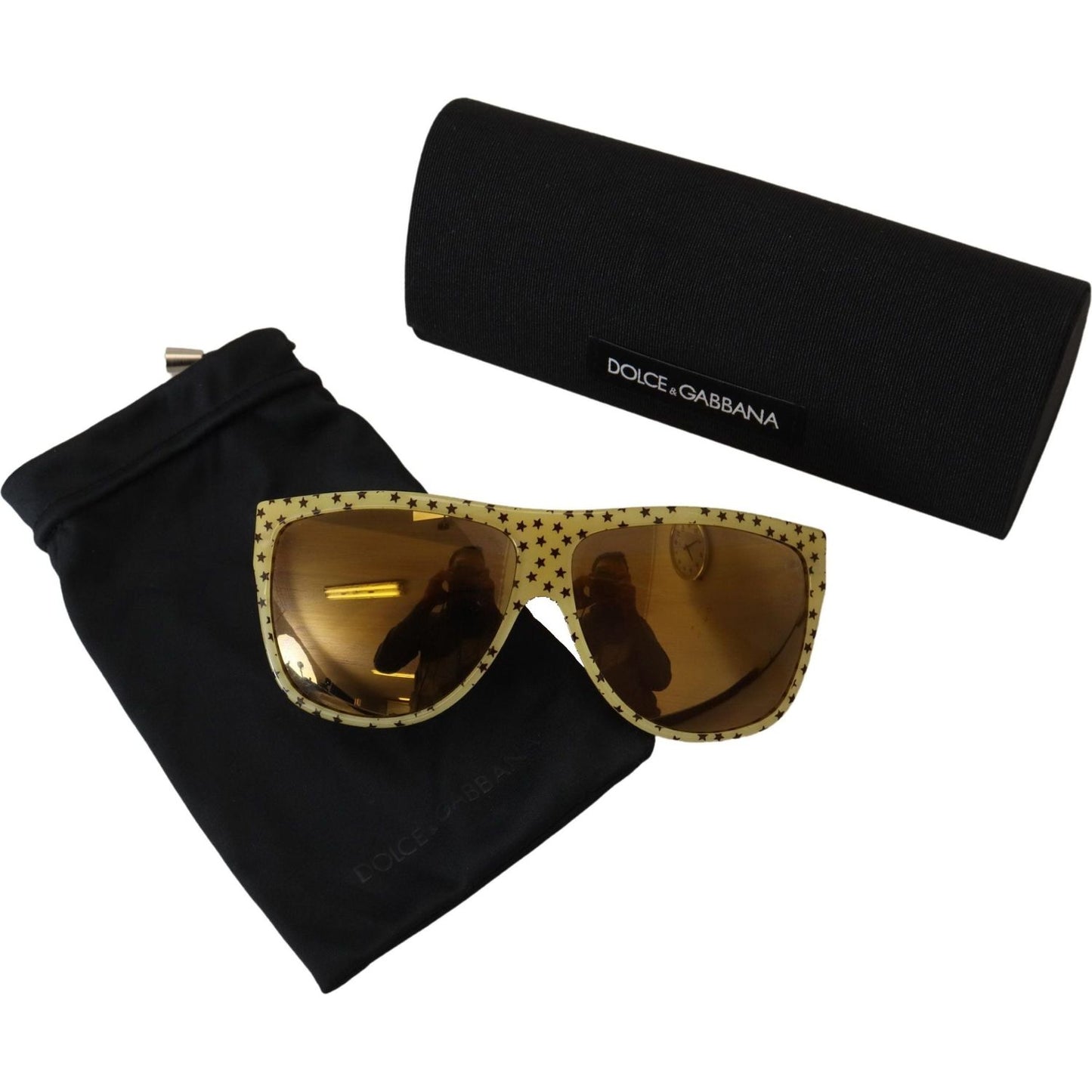 Dolce & Gabbana Stellar Chic Square Sunglasses in Yellow Dolce & Gabbana