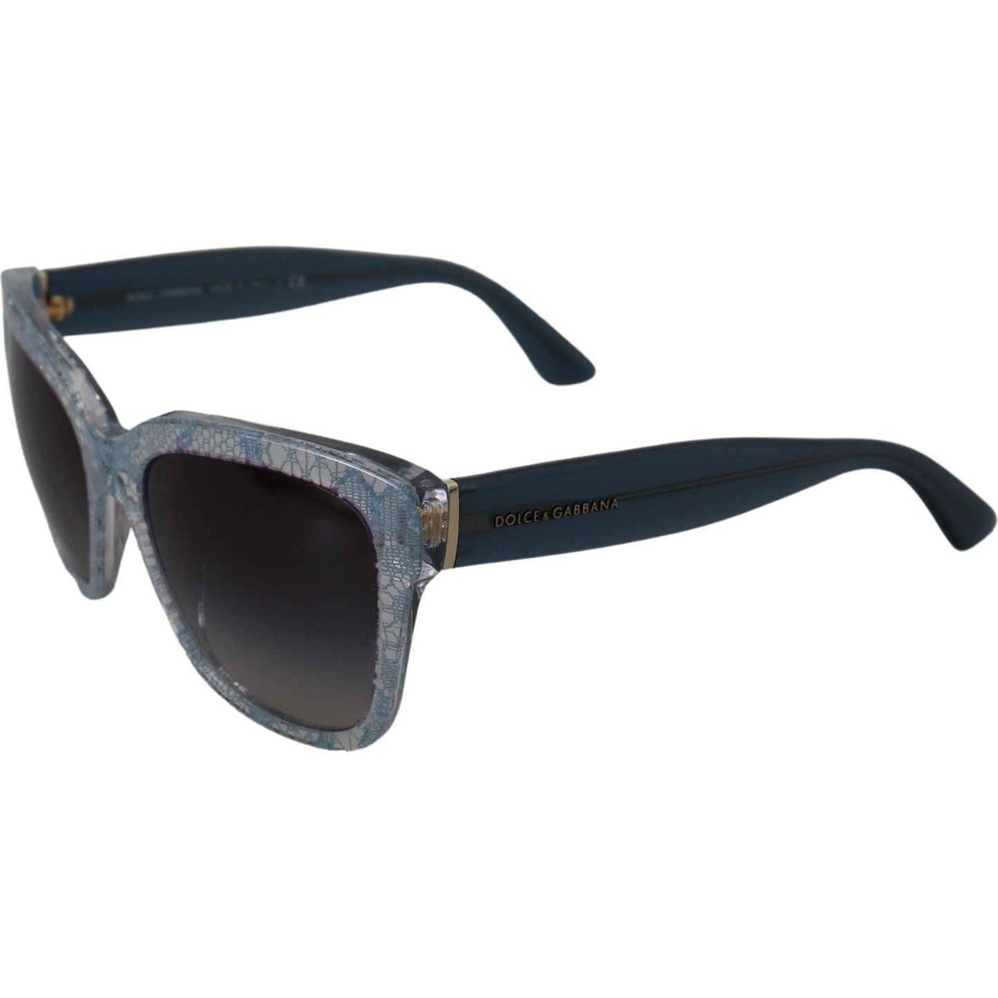 Dolce & Gabbana Blue Lace Acetate Rectangle Shades DG4226 Sunglasses