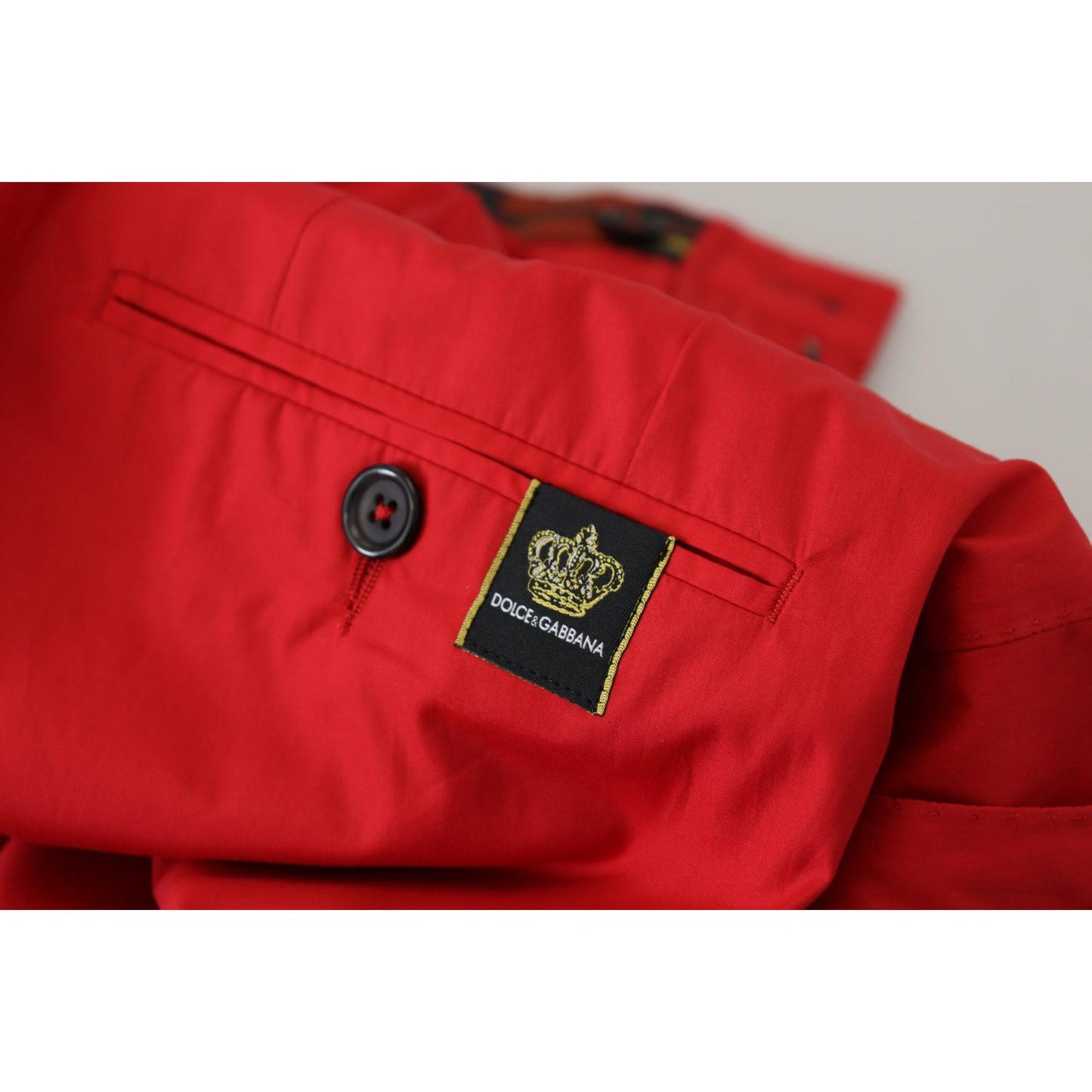 Dolce & Gabbana Elegant Slim Fit Crimson Chinos Dolce & Gabbana