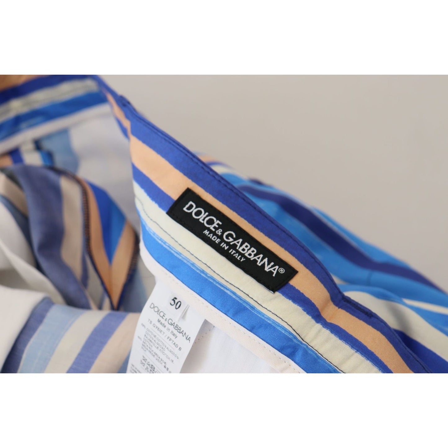 Dolce & Gabbana Sleek Striped Slim Fit Chinos Dolce & Gabbana