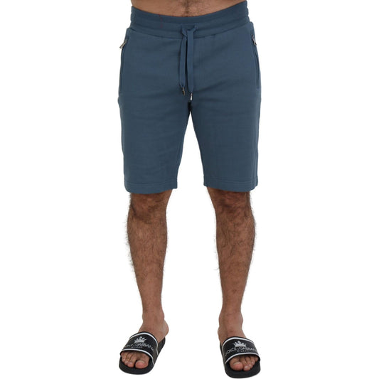 Dolce & Gabbana Blue Cotton Bermuda Casual Mens Shorts 1728,67345645728,Bermuda - Shorts - Clothing,Blue,Clothing,Dolce & Gabbana,IT48 | M,Material: 100% Cotton,Men,Men - Clothing,New with tags,Shorts - Clothing,Shorts - Men - Clothing