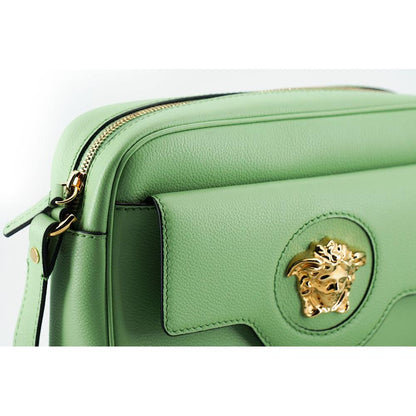 Versace Mint Green Calf Leather Camera Shoulder Bag
