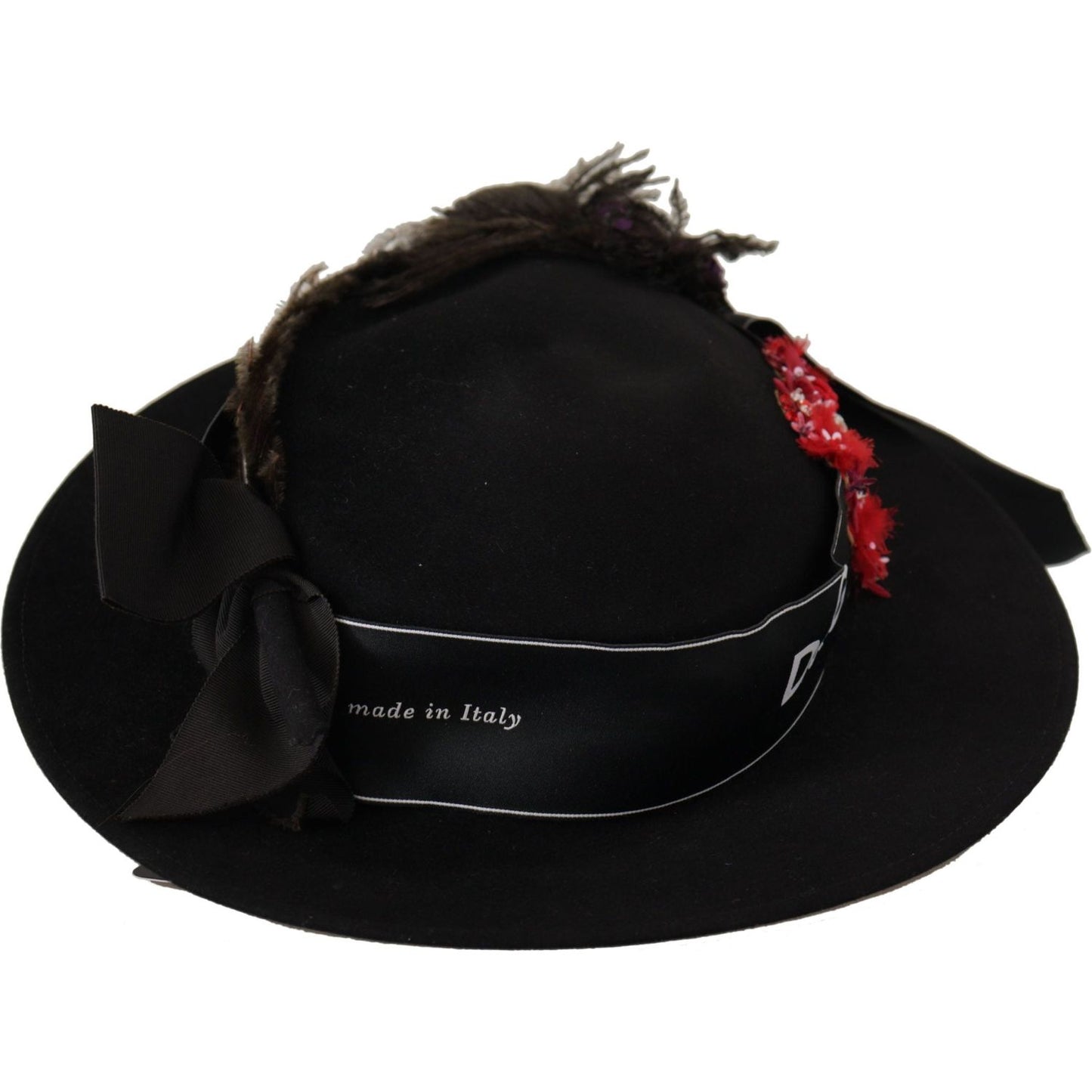 Dolce & Gabbana Elegant Wide Brim Black Hat Dolce & Gabbana