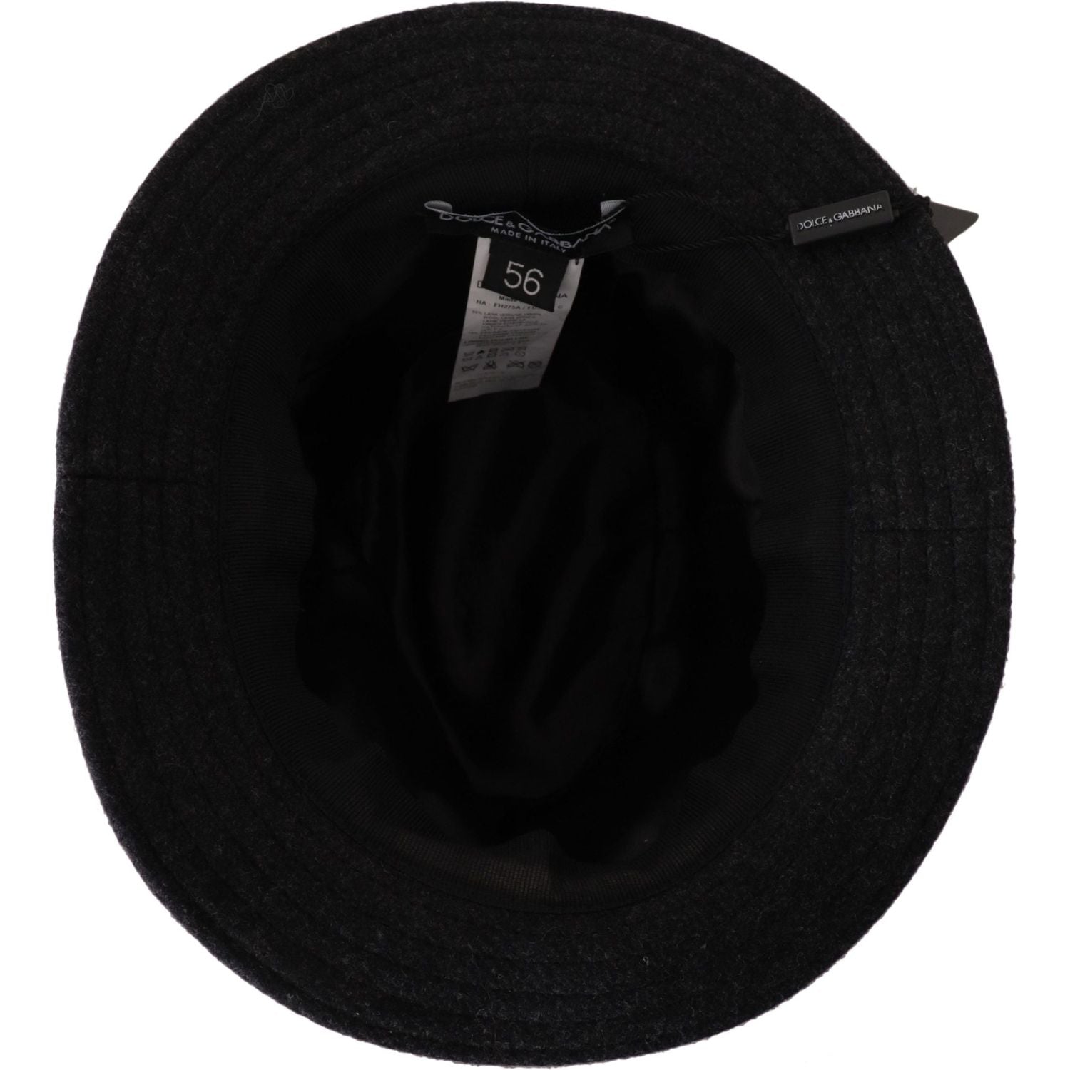 قبعة دولتشي آند غابانا الأنيقة ذات اللون الرمادي من الصوف والكشمير