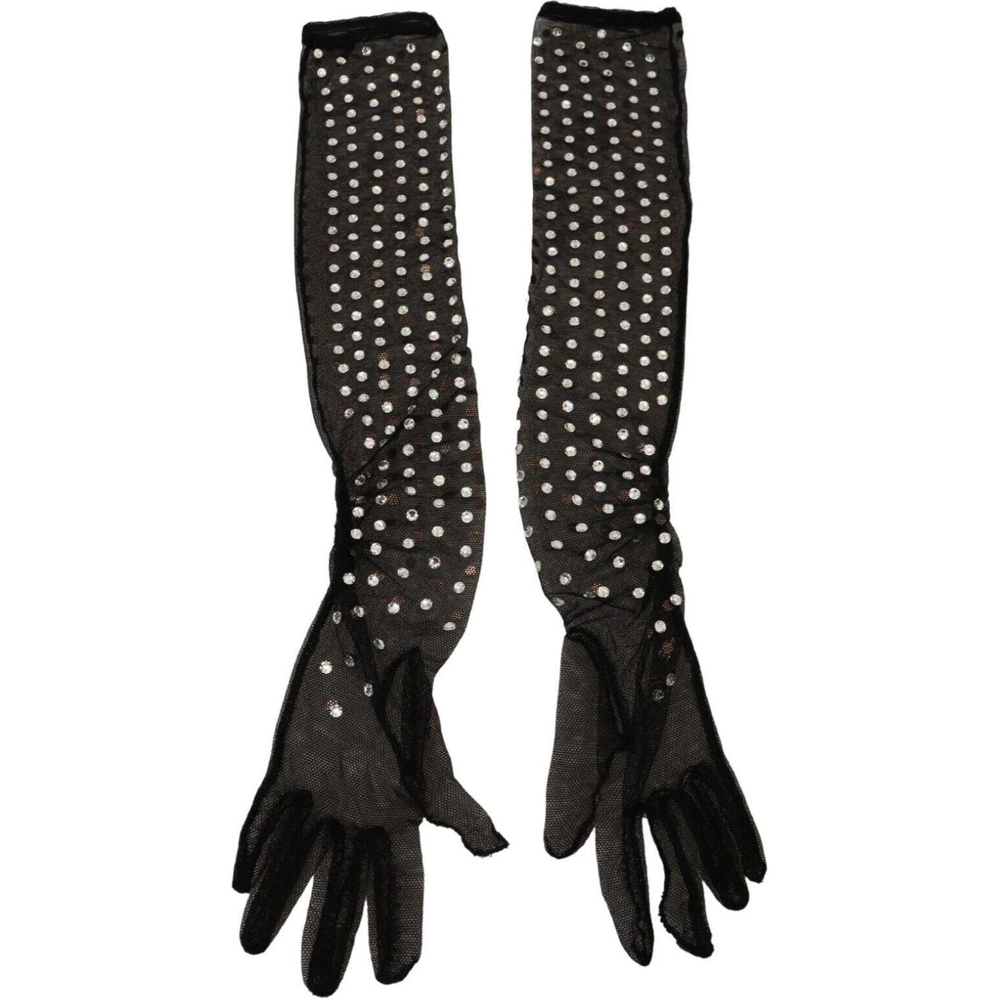 Dolce & Gabbana Elegant Elbow Length Black Gloves Dolce & Gabbana