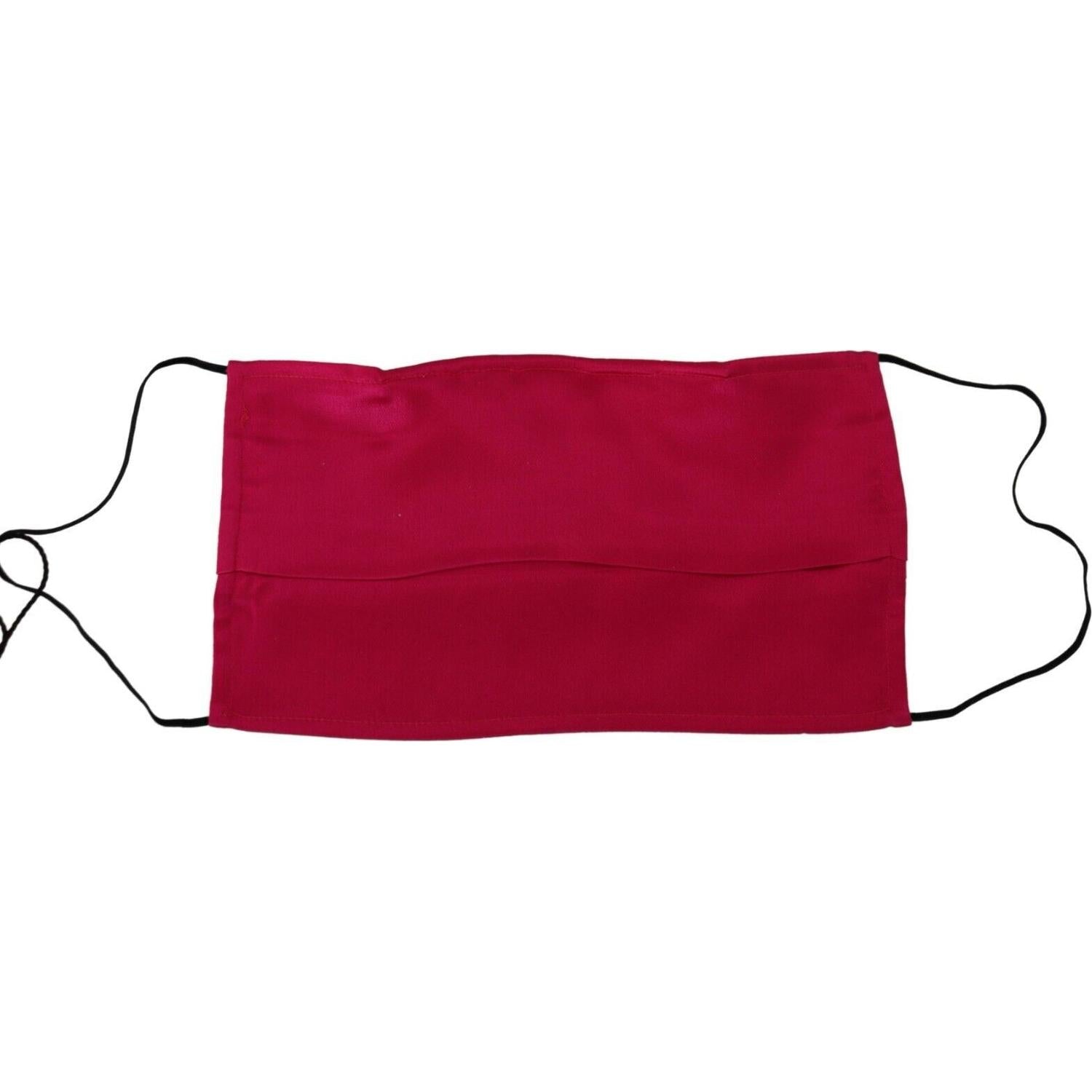 قناع الوجه الأنيق المصنوع من القطن باللون الأحمر من دولتشي آند غابانا