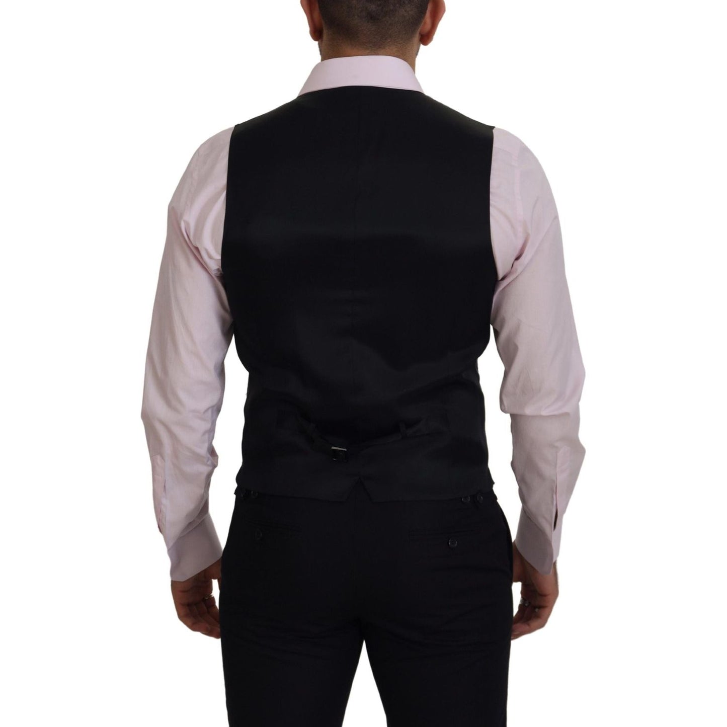 Dolce & Gabbana Multicolor Polyester Waistcoat Dress Formal Vest 15% Silk,1728,6% Metallic Fiber,67345645728,Clothing,Dolce & Gabbana,IT48 | M,Material: 79% Polyester,Men,Men - Clothing,Multicolor,New with tags,Suits & Blazers - Clothing,Vests - Men - Clo