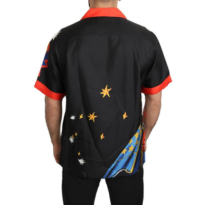 Dolce & Gabbana Multicolor Printed Short Sleeves Casual Shirt 1728,67345645728,Clothing,Dolce & Gabbana,IT38 | XS,Material: 100% Silk,Men,Men - Clothing,Multicolor,New with tags,Shirts - Clothing,Shirts - Men - Clothing,Shortsleeve - Shirts - Clothing