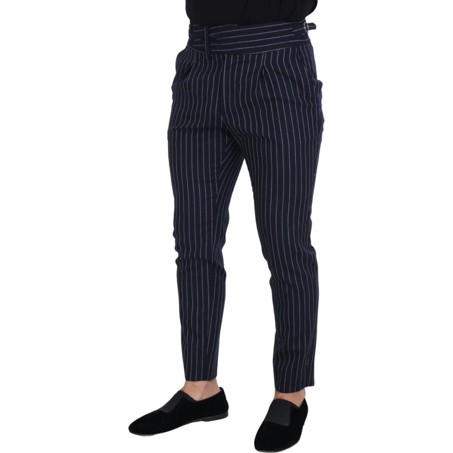 Dolce & Gabbana Sophisticated Blue Wool Blend Trousers Dolce & Gabbana