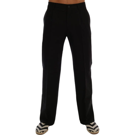 Dolce & Gabbana Elegant Black Cotton Stretch Pants Dolce & Gabbana