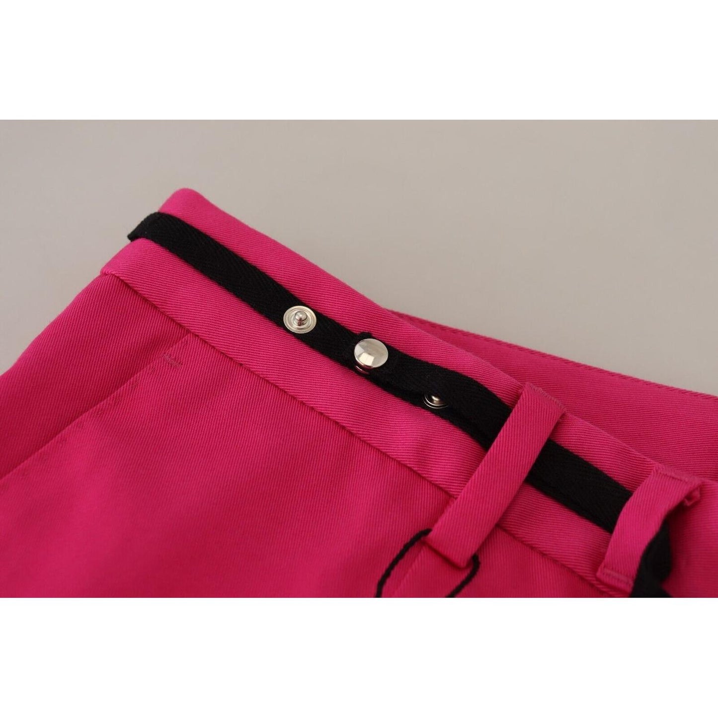 Dolce & Gabbana Chic Pink Cotton Blend Trousers Dolce & Gabbana